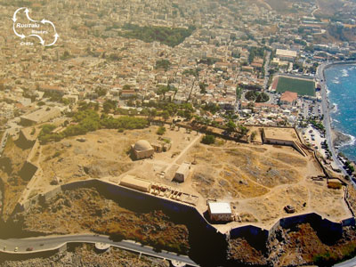 Rethymnon from above overlooking the fortress