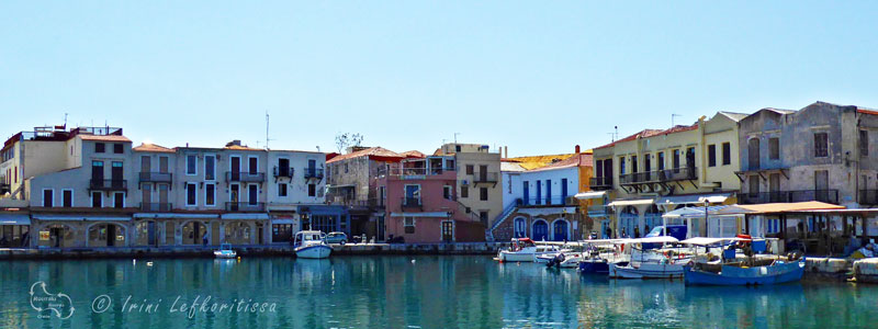 de oude haven van Rethymnon, waar het heerlijk vertoeven is tijdens de avonduren.