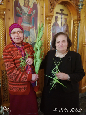 proudly shown, the palm tree crosses on palm sunday