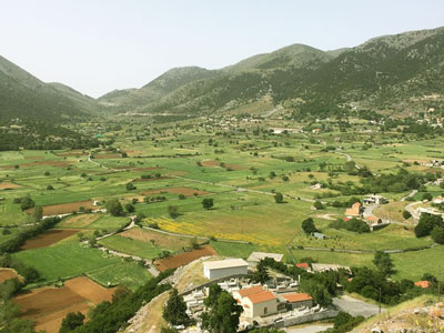 the 887 meter high Lassithi plateau in the Dikti mountains