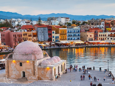 Mosque of the Janissaries in the harbour of Chania