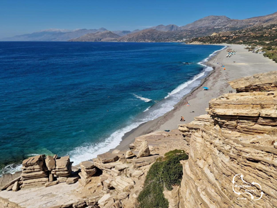 the beaches of Triopetra at the south coast of Crete