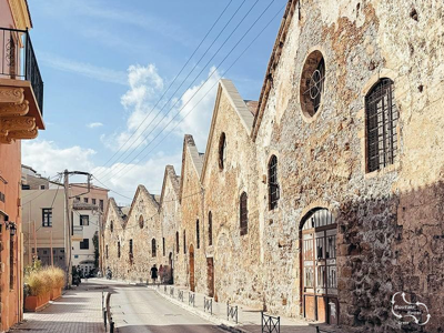 de kleine straatjes Chania achter de venetiaanse scheepswerven