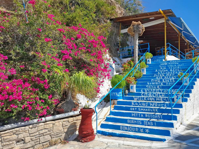 the stairs in Agia Galini, which you can walk during route 38