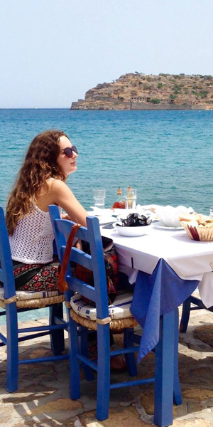 met een mooi zicht op Spinalonga de lunch gebruiken en dan door rijden naar Agios Nikolaos