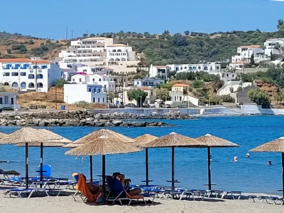 the beach of Agia Palagia on Crete